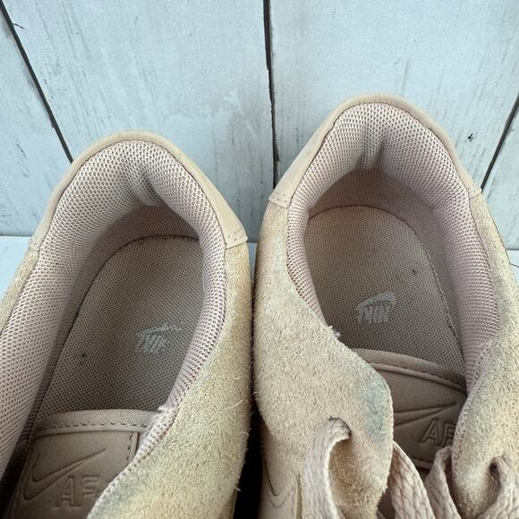 Nike Air Force 1 Light Pink Suede Leather Sage Low Top Sneaker Size 8 - Picture 13 of 14